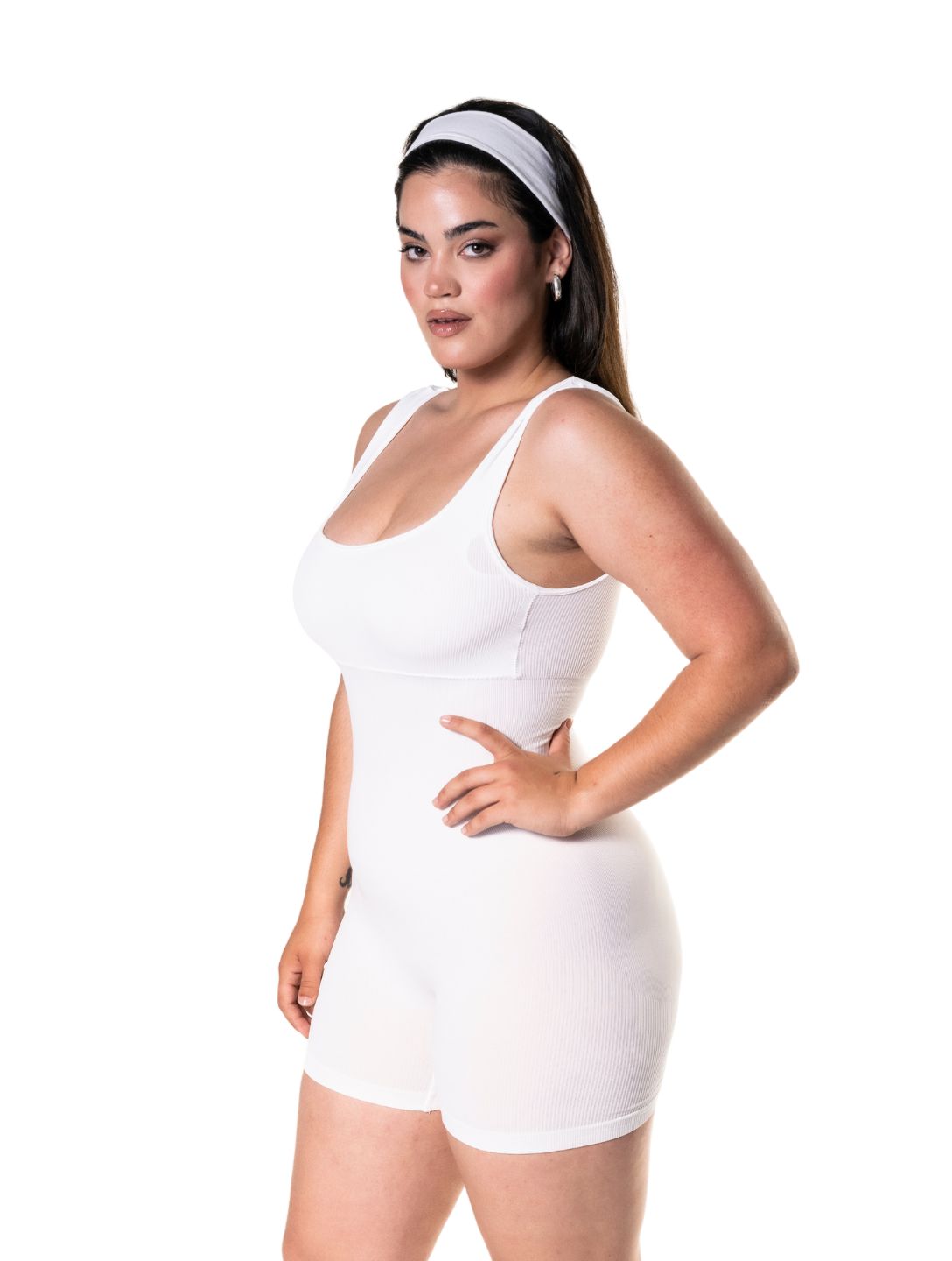 Shapewear Jumpsuit with Square Neckline