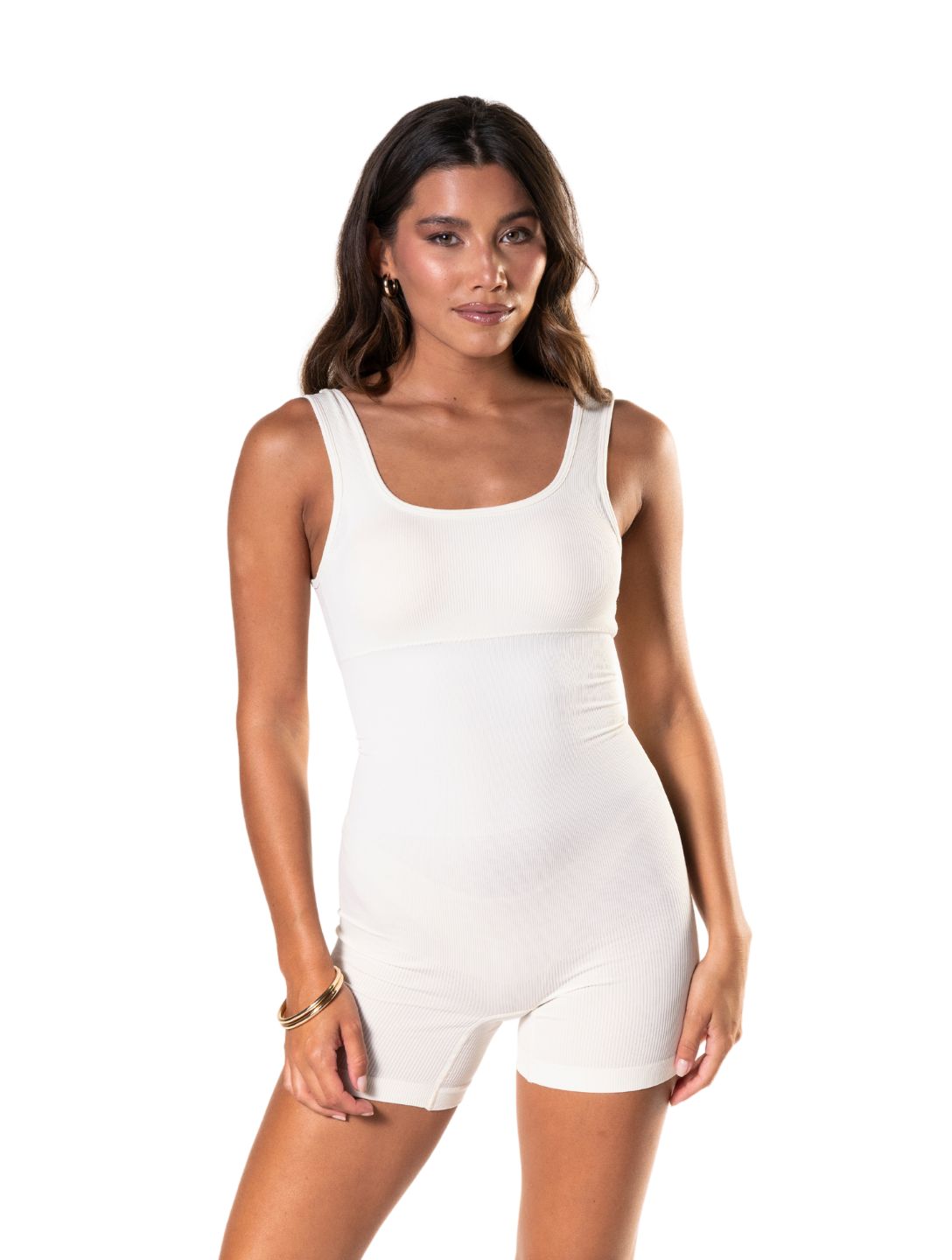 Shapewear Jumpsuit with Square Neckline