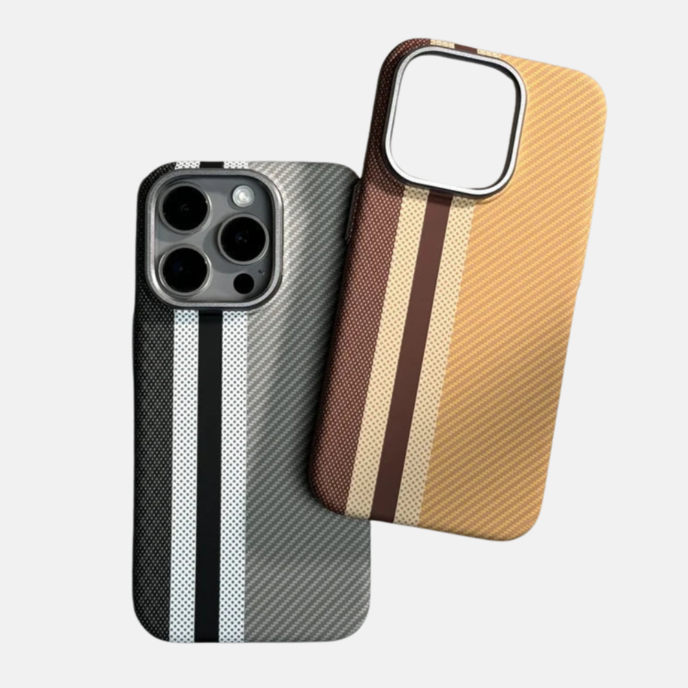 Hit Color Carbon Fiber Texture Magetic Case For iPhone