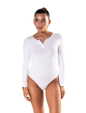 Seamless Long-Sleeve Thong Bodysuit