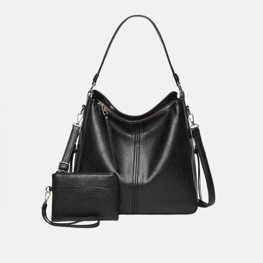 Caprielle - Elegant leather bag with large capacity and side pockets