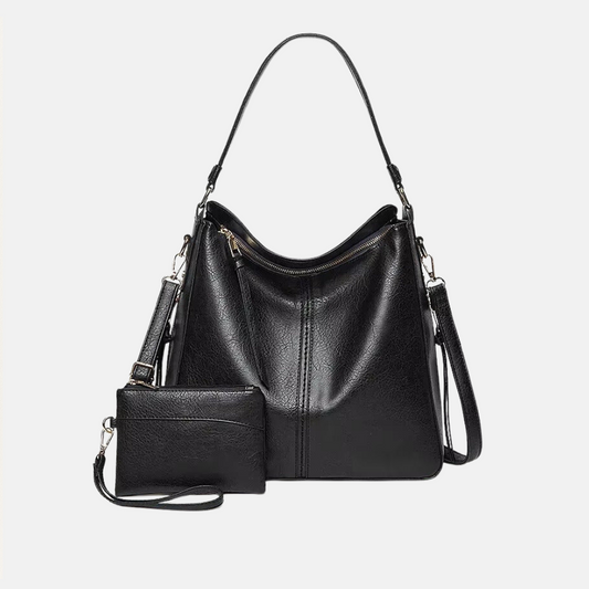 Caprielle - Elegant leather bag with large capacity and side pockets