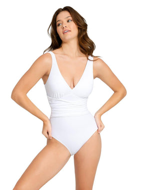 Shapewear Swimsuit with V-Neckline