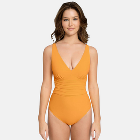 Shapewear Swimsuit with V-Neckline