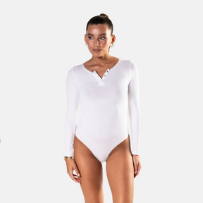 Seamless Long-Sleeve Thong Bodysuit