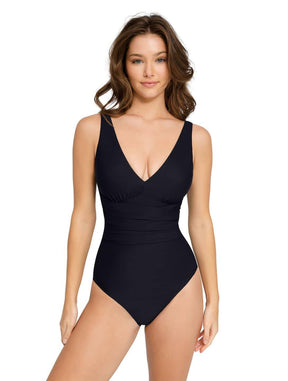 Shapewear Swimsuit with V-Neckline