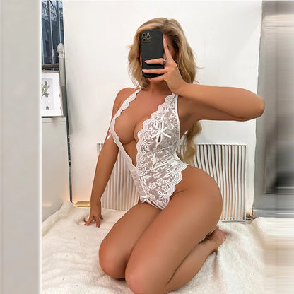 Velvet Temptation - Crotchless Bodysuit